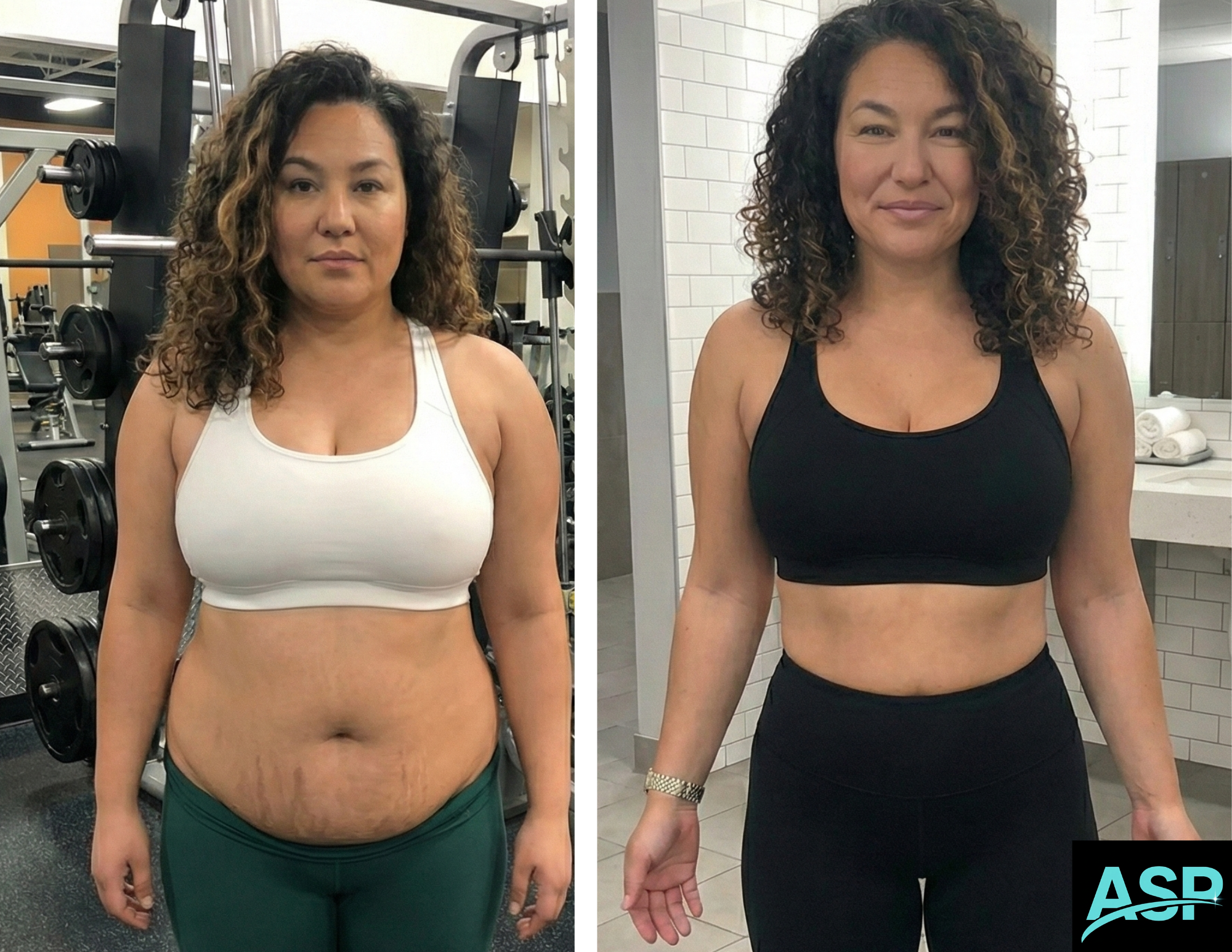 Female client body transformation
